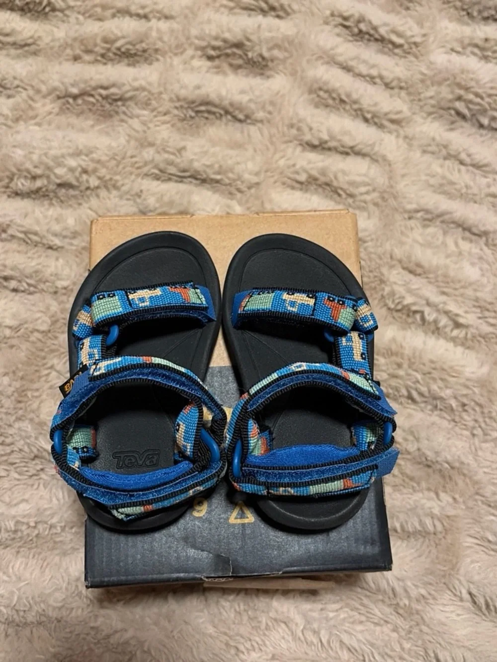 Teva Kids Blue Patterned Strap Sandals